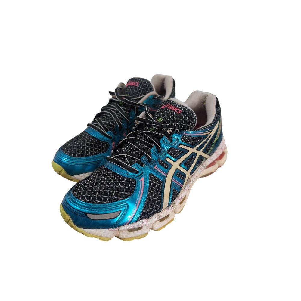 Asics Gel Kayano 19 Women's Running Shoes Blue/Black Size 8 Athletic Sneakers